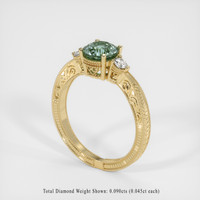 0.90 Ct. Sapphire Ring, 14K Yellow Gold 2