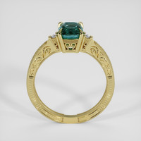 1.25 Ct. Greenish Blue Sapphire Ring, 14K Yellow Gold 3