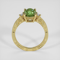 2.84 Ct. Yellowish Green Sapphire Ring, 14K Yellow Gold 3