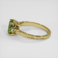 2.84 Ct. Yellowish Green Sapphire Ring, 14K Yellow Gold 4