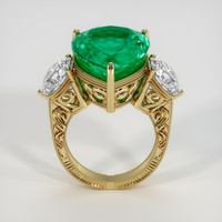 14.84 Ct. Emerald Ring, 18K Yellow Gold 3