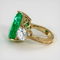 14.84 Ct. Emerald Ring, 18K Yellow Gold 4