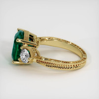 4.39 Ct. Emerald Ring, 18K Yellow Gold 4