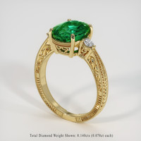 2.77 Ct. Emerald Ring, 18K Yellow Gold 2