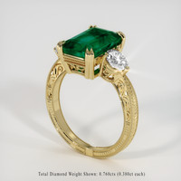 3.37 Ct. Emerald Ring, 18K Yellow Gold 2