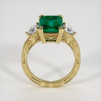 3.37 Ct. Emerald Ring, 18K Yellow Gold 3