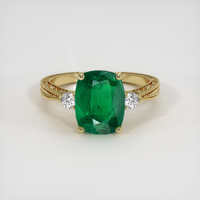 2.44 Ct. Emerald Ring, 18K Yellow Gold 1