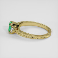 0.52 Ct. Emerald Ring, 18K Yellow Gold 4