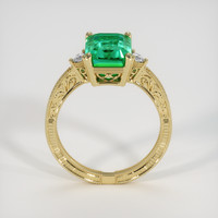 2.82 Ct. Emerald Ring, 18K Yellow Gold 3