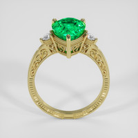 2.68 Ct. Emerald Ring, 18K Yellow Gold 3