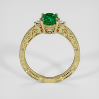 1.04 Ct. Emerald Ring, 18K Yellow Gold 3