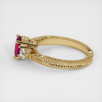 1.24 Ct. Ruby Ring, 18K Yellow Gold 4