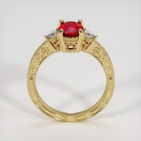 1.20 Ct. Ruby Ring, 18K Yellow Gold 3
