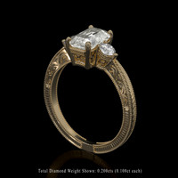 1.48 Ct. Sapphire Ring, 18K Yellow Gold 2