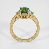 3.03 Ct. Bluish Green Sapphire Ring, 18K Yellow Gold 3