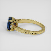 3.80 Ct. Blue Sapphire Ring, 18K Yellow Gold 4