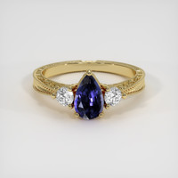 1.32 Ct. Sapphire Ring, 18K Yellow Gold 1