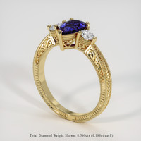 1.32 Ct. Sapphire Ring, 18K Yellow Gold 2