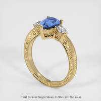 1.08 Ct. Sapphire Ring, 18K Yellow Gold 2