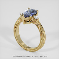 2.57 Ct. Bi Color Sapphire Ring, 18K Yellow Gold 2