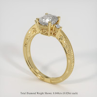1.30 Ct. White Sapphire Ring, 18K Yellow Gold 2