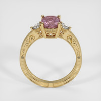 1.85 Ct. Purplish Pink Sapphire Ring, 18K Yellow Gold 3