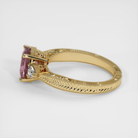 1.85 Ct. Purplish Pink Sapphire Ring, 18K Yellow Gold 4