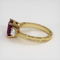 3.06 Ct. Pinkish Purple Sapphire Ring, 18K Yellow Gold 4