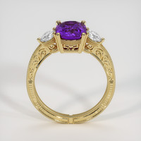 2.18 Ct. Purple Sapphire Ring, 18K Yellow Gold 3