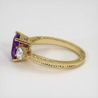 2.18 Ct. Purple Sapphire Ring, 18K Yellow Gold 4
