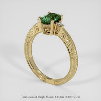 1.16 Ct. Green Sapphire Ring, 18K Yellow Gold 2