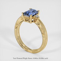 1.95 Ct. Bi Color Sapphire Ring, 18K Yellow Gold 2
