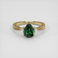 2.73 Ct. Green Sapphire Ring, 18K Yellow Gold 1