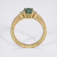 0.97 Ct. Bluish Green Sapphire Ring, 18K Yellow Gold 3