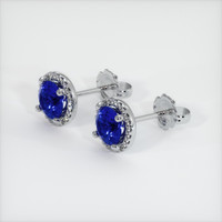 <span>1.68</span> <span class="tooltip-light">Ct.Tw.<span class="tooltiptext">Total Carat Weight</span></span> Blue Sapphire Earrings, Platinum 950 2