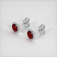 <span>0.55</span>&nbsp;<span class="tooltip-light">Ct.Tw.<span class="tooltiptext">Total Carat Weight</span></span> Ruby Earrings, Platinum 950 2