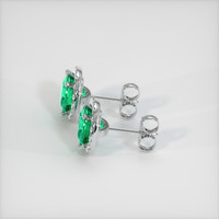 <span>1.25</span>&nbsp;<span class="tooltip-light">Ct.Tw.<span class="tooltiptext">Total Carat Weight</span></span> Emerald Earrings, Platinum 950 3