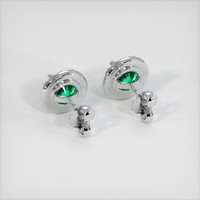 <span>2.39</span> <span class="tooltip-light">Ct.Tw.<span class="tooltiptext">Total Carat Weight</span></span> Emerald Earrings, Platinum 950 4