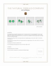 Pave Emerald Earrings 2.91 Ct.Tw.Total Carat Weight, Platinum 950 Appraisal