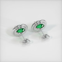 <span>7.25</span>&nbsp;<span class="tooltip-light">Ct.Tw.<span class="tooltiptext">Total Carat Weight</span></span> Emerald  Earring - Platinum 950