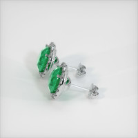 <span>1.83</span>&nbsp;<span class="tooltip-light">Ct.Tw.<span class="tooltiptext">Total Carat Weight</span></span> Emerald Earrings, Platinum 950 3