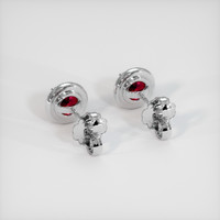 <span>0.62</span>&nbsp;<span class="tooltip-light">Ct.Tw.<span class="tooltiptext">Total Carat Weight</span></span> Ruby Earrings, Platinum 950 4