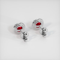 <span>1.06</span>&nbsp;<span class="tooltip-light">Ct.Tw.<span class="tooltiptext">Total Carat Weight</span></span> Ruby Earrings, Platinum 950 4