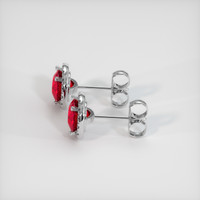 <span>1.16</span>&nbsp;<span class="tooltip-light">Ct.Tw.<span class="tooltiptext">Total Carat Weight</span></span> Ruby Earrings, Platinum 950 3