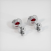 <span>1.16</span>&nbsp;<span class="tooltip-light">Ct.Tw.<span class="tooltiptext">Total Carat Weight</span></span> Ruby Earrings, Platinum 950 4