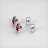 <span>0.95</span>&nbsp;<span class="tooltip-light">Ct.Tw.<span class="tooltiptext">Total Carat Weight</span></span> Ruby Earrings, Platinum 950 3