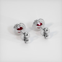 <span>0.95</span>&nbsp;<span class="tooltip-light">Ct.Tw.<span class="tooltiptext">Total Carat Weight</span></span> Ruby Earrings, Platinum 950 4