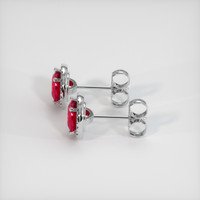 <span>0.89</span>&nbsp;<span class="tooltip-light">Ct.Tw.<span class="tooltiptext">Total Carat Weight</span></span> Ruby Earrings, Platinum 950 3