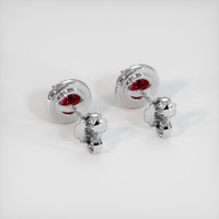 <span>0.89</span>&nbsp;<span class="tooltip-light">Ct.Tw.<span class="tooltiptext">Total Carat Weight</span></span> Ruby Earrings, Platinum 950 4