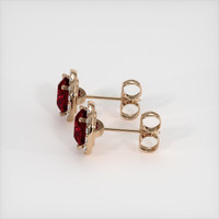 <span>2.42</span> <span class="tooltip-light">Ct.Tw.<span class="tooltiptext">Total Carat Weight</span></span> Ruby Earrings, 14K Rose Gold 3
